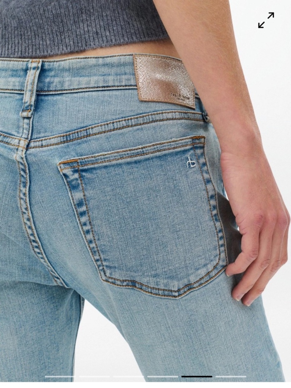 rag & bone Light Blue Boyfriend Jeans - Picture 2 of 3